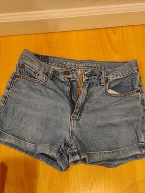 American Eagle Outfitters Faded Blue Denim Shorts